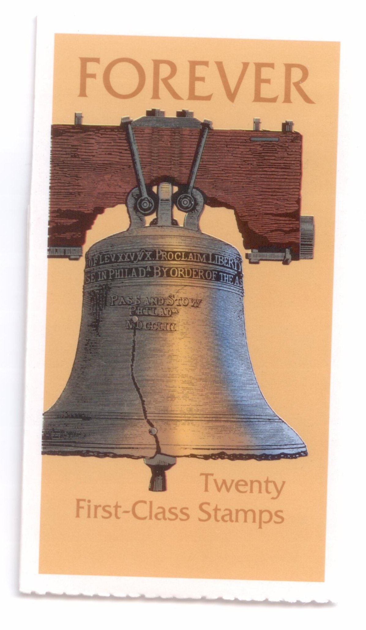 Liberty Bell Forever Stamps Booklet of 20 - USPS First Class Postage Stamps for Letters, Greeting Cards & Mailing Needs