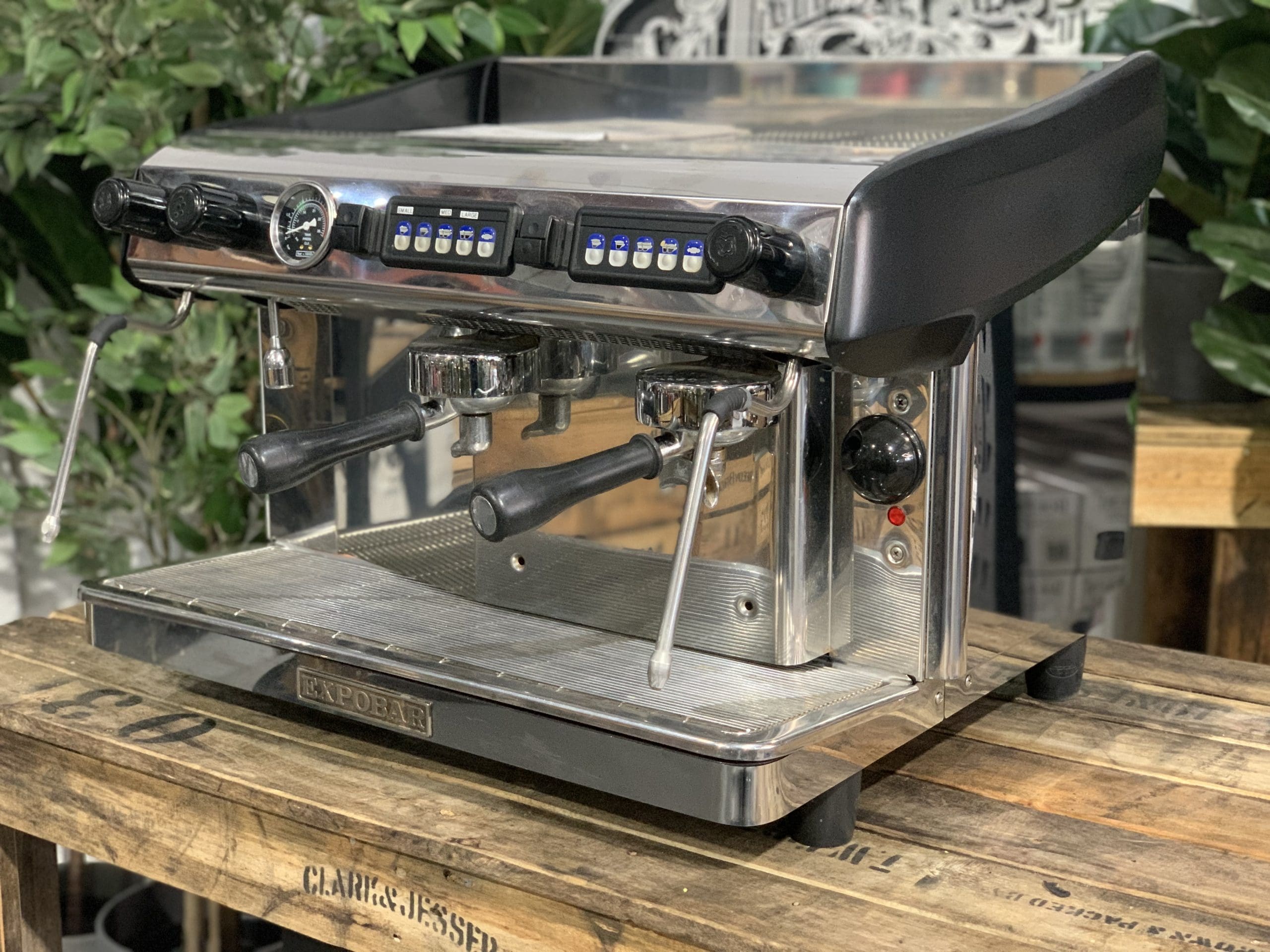 Expobar Megacrem High Cup 2 Group Commercial Espresso Machine - Stainless Steel Professional Coffee Maker for Cafes, Restaurants & Coffee Shops