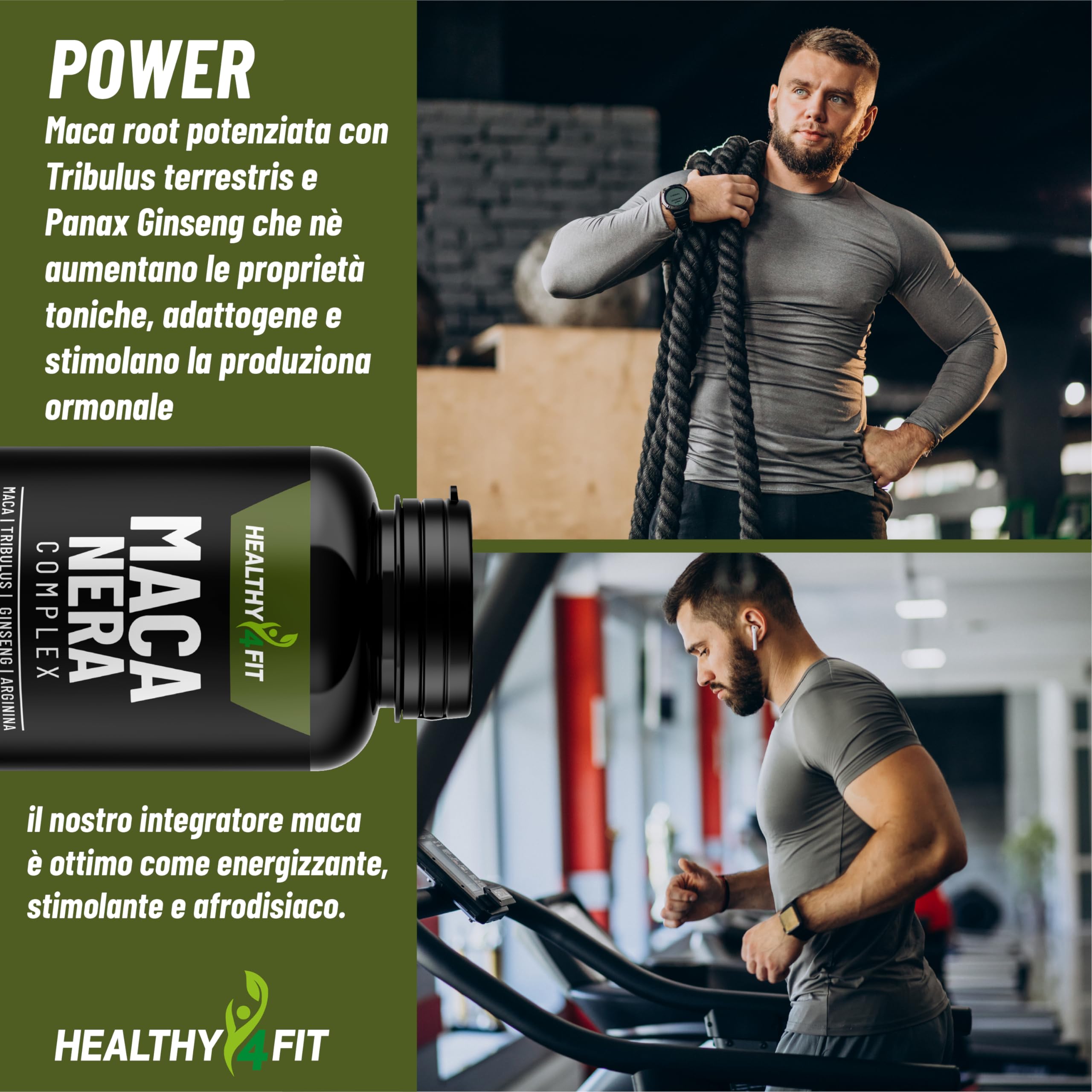 Premium Peruvian Black Maca Root Extract (20:1) with Tribulus Terrestris, Arginine, Ginseng, Zinc & Vitamins - 90 Capsules (3 Month Supply) - Natural Energy & Stamina Booster for Men & Women - Perfect for Workout Recovery & Sexual Wellness