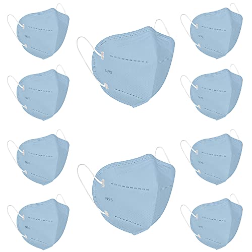 SIBLINGS STORE N95 Face Mask Reusable - Washable Protective Mask with Comfortable Elastic Ear Loops for Travel, Work & Daily Use (10 Pack, Blue) - Ideal for Commuting, Shopping & Healthcare Professionals