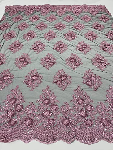 Glitter Mesh Pink on Black Mesh
