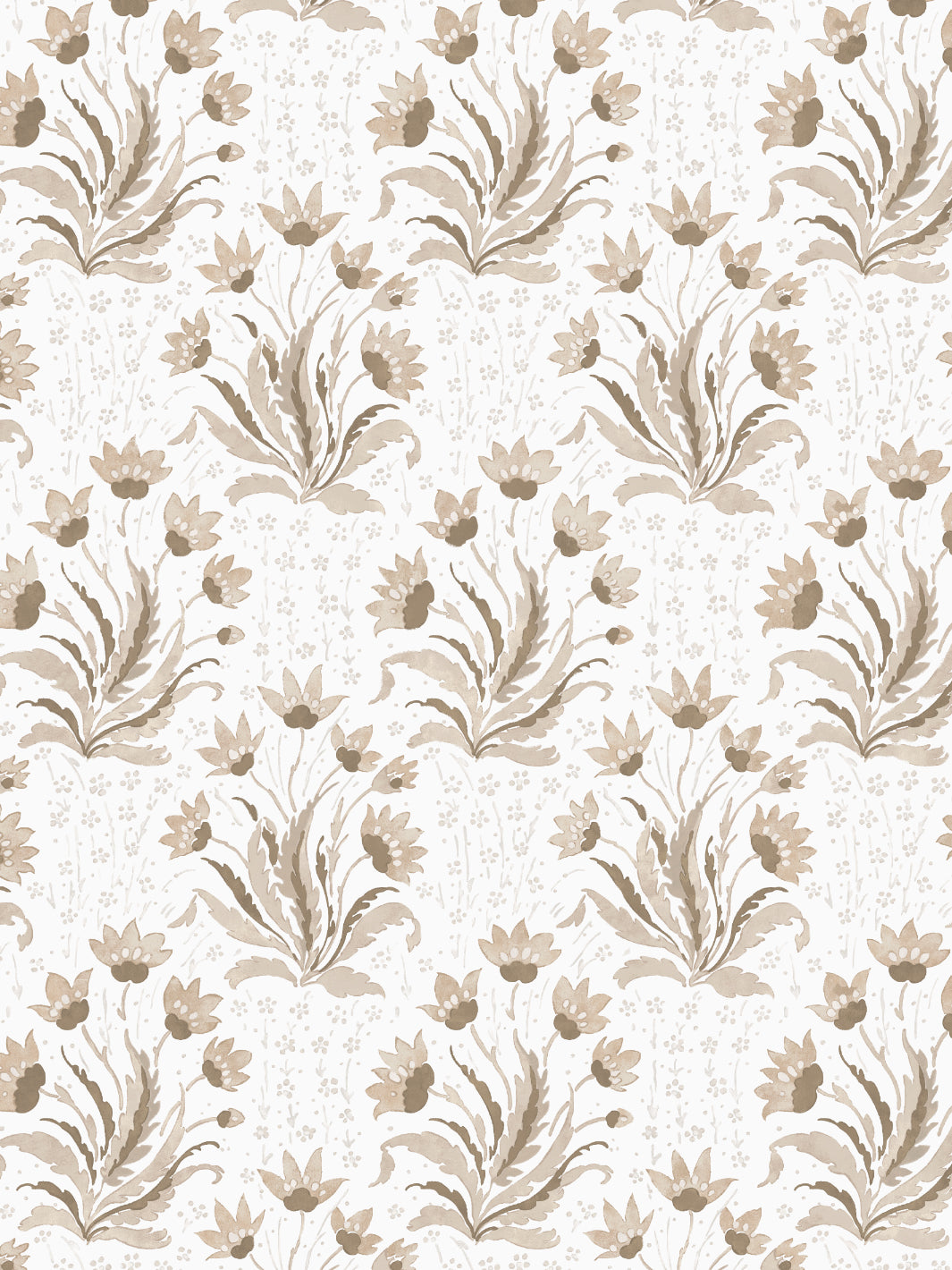 Nathan Turner Hillhouse Floral Tonal Wallpaper - Neutral Beige Botanical Peel & Stick Wallpaper for Living Room, Bedroom, and Home Decor