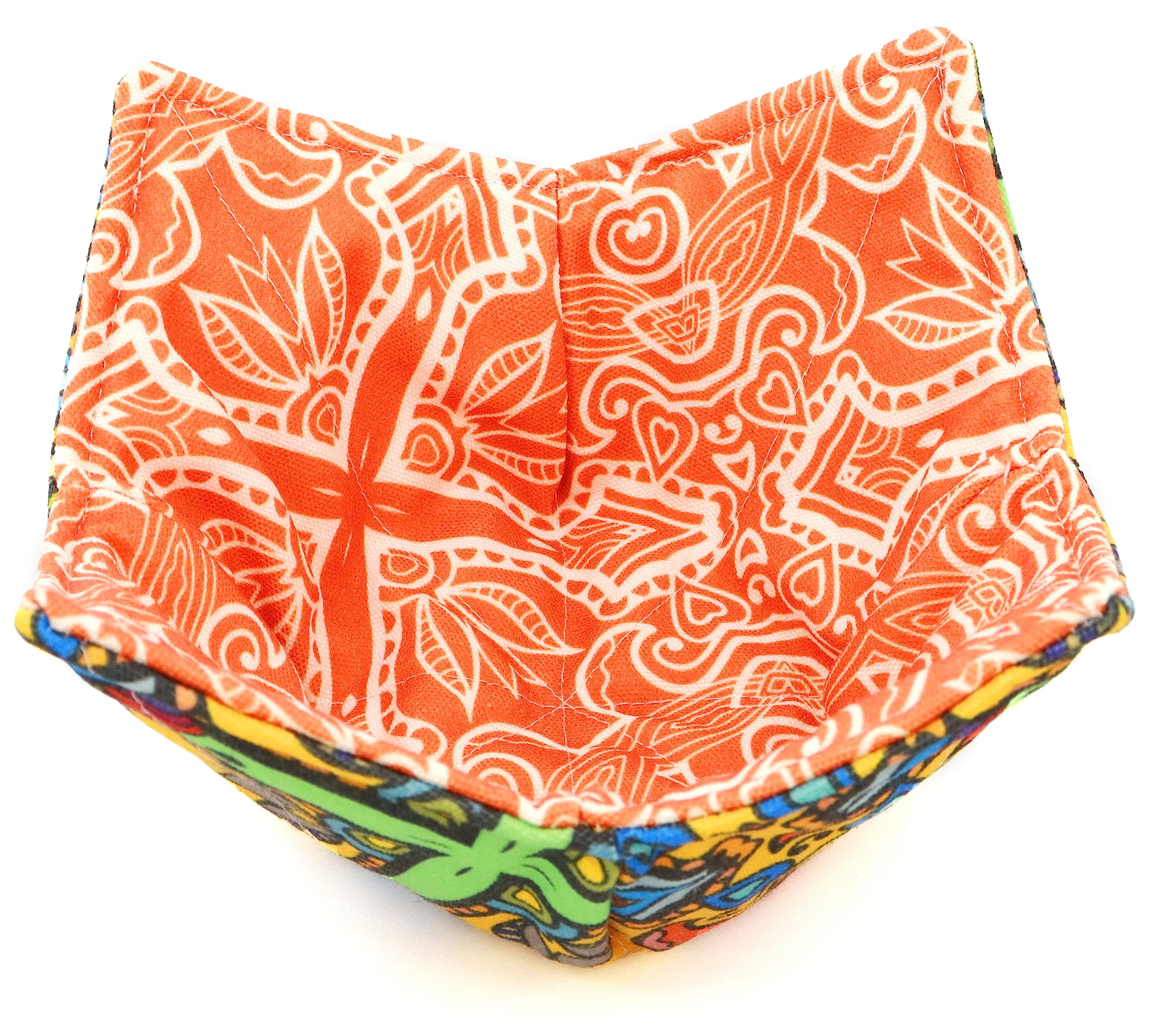 Microwave-Safe Cotton Bowl Cozy - Heat Resistant Hot Bowl Holder for Soup, Cereal & Food - Perfect for Microwave Use & Dining Comfort