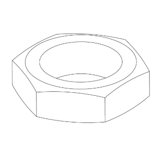 Hexagonal Nut M10X1 - High-Quality Stainless Steel Fastener for Automotive, Machinery & DIY Projects
