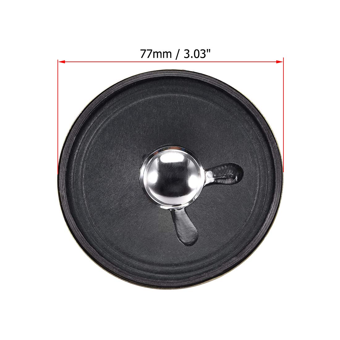 uxcell 3W 8 Ohm Micro Internal Speaker Magnet Loudspeaker 77mm Diameter (4 Pack) - Perfect for DIY Electronics, Audio Projects, and Small Sound Systems