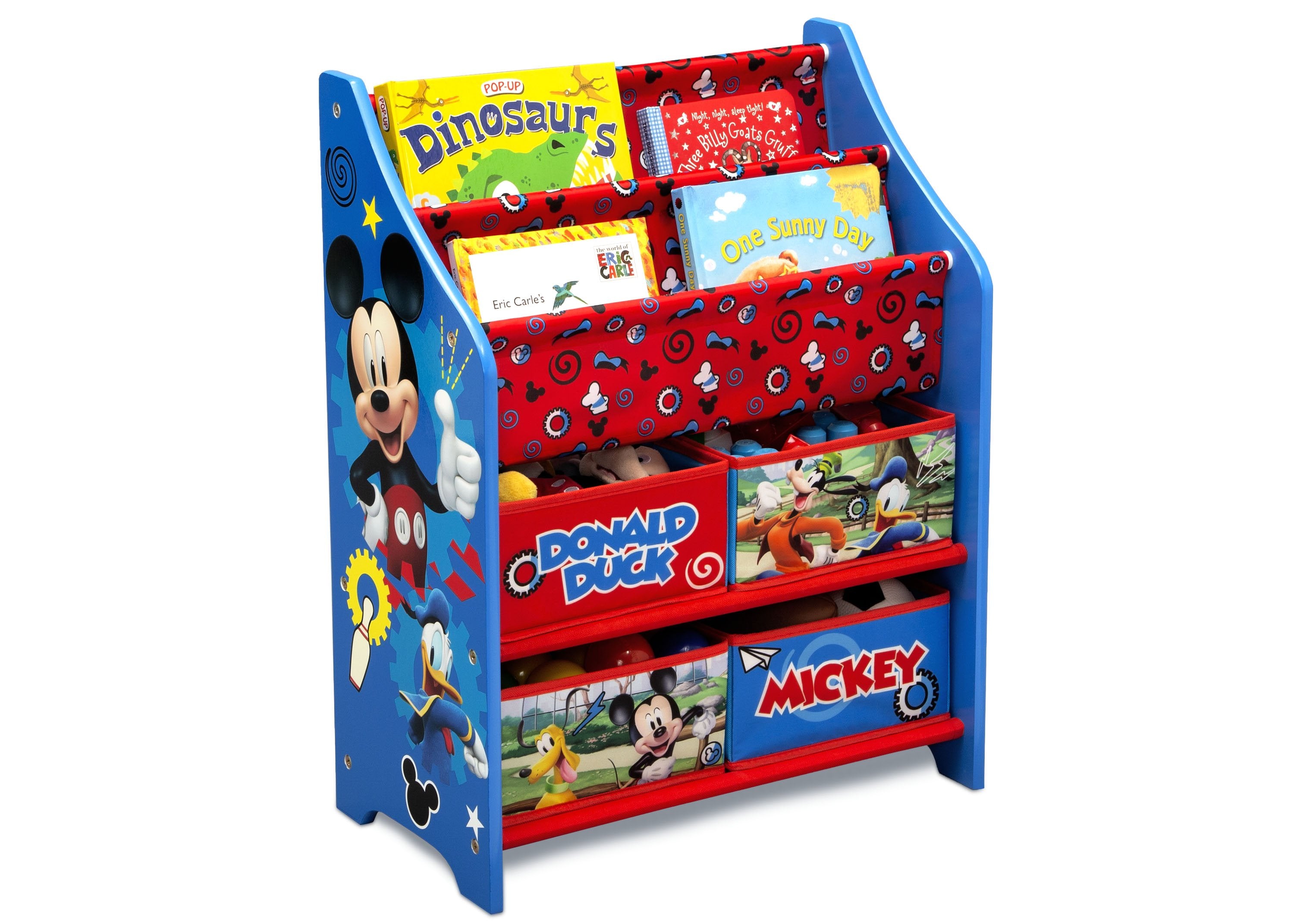Disney Mickey Mouse Kids Toy & Book Storage Organizer - Perfect for Nursery, Playroom & Classroom Organization