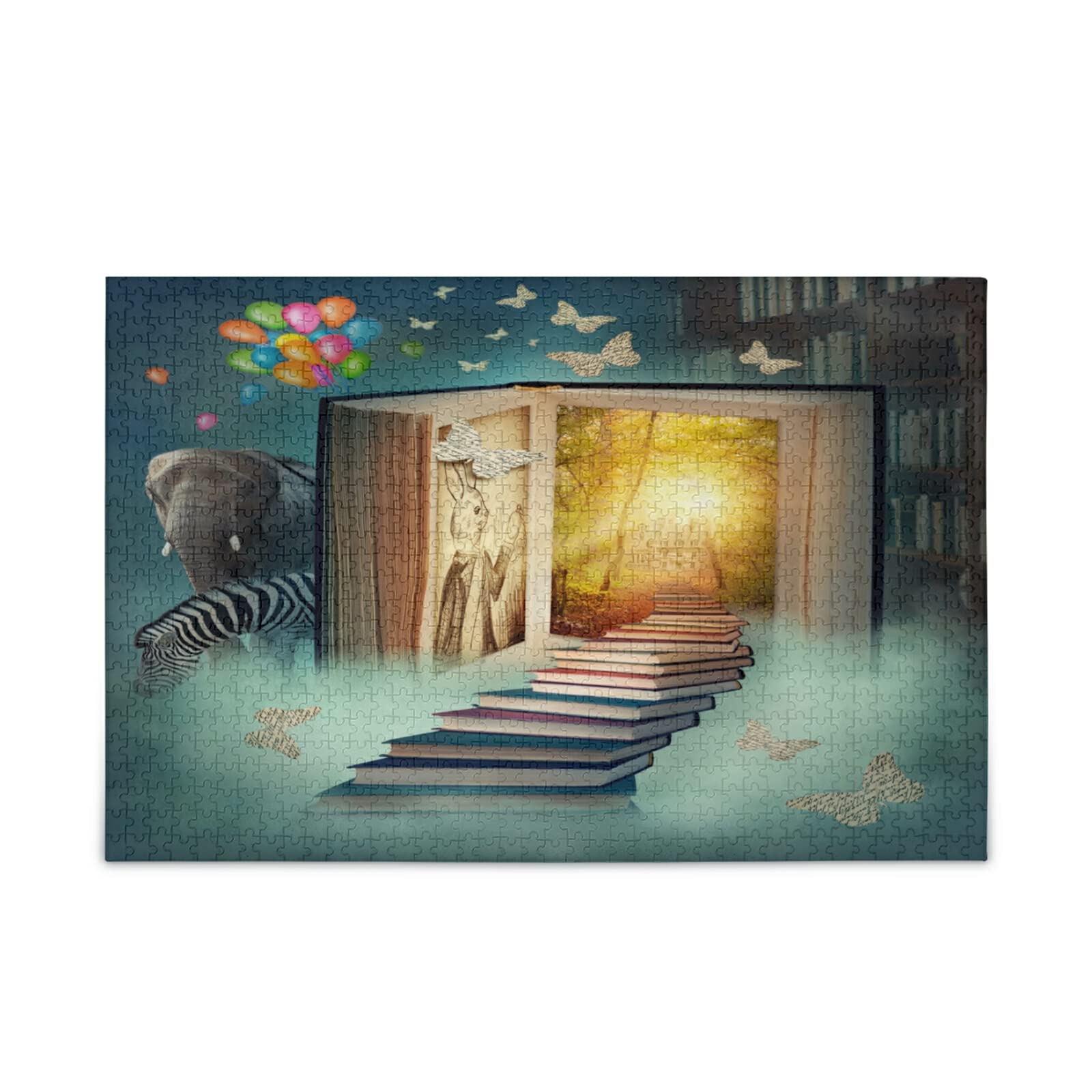 500-Piece Wooden Jigsaw Puzzle for Adults & Kids - Dreamland in Wonderland Theme - Fun Family Game for Stress Relief & Home Decor | Perfect for Relaxation, Parties & Educational Play