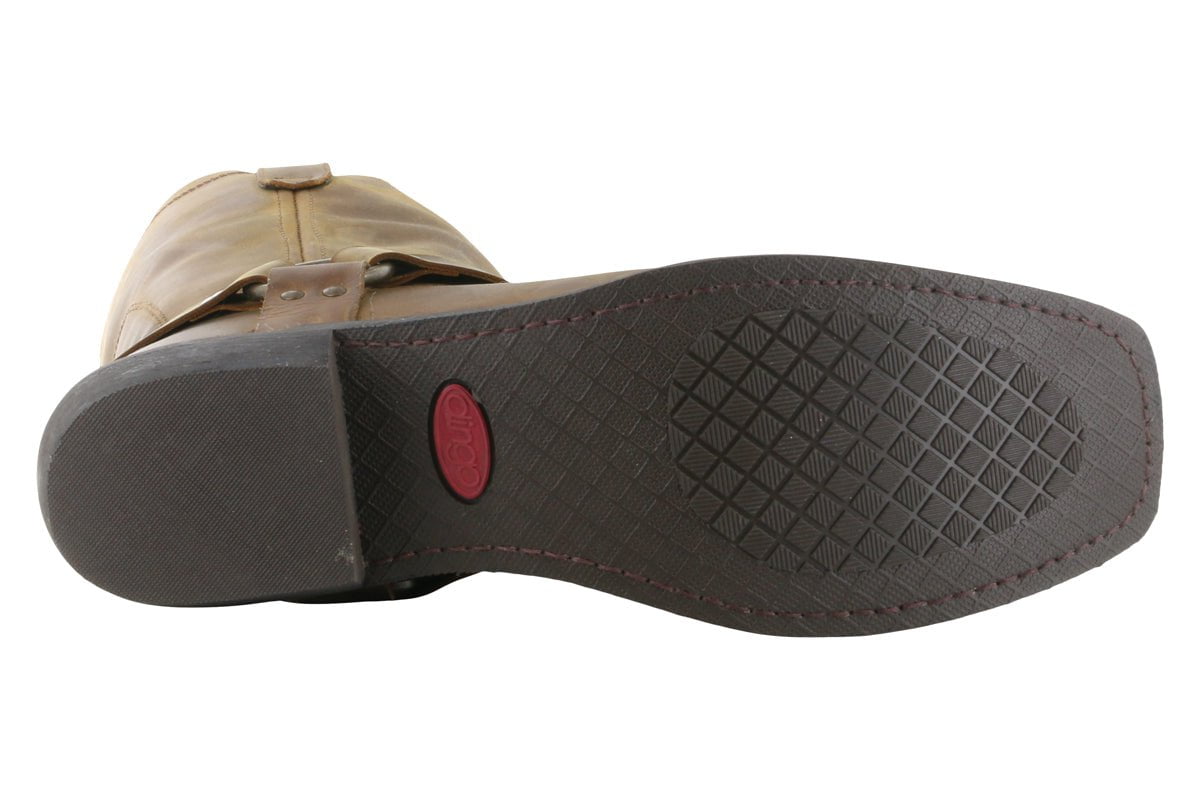 Dingo Dean Harness Boot Brown - Durable Leather Motorcycle Boots for Men - Perfect for Riding, Work & Outdoor Adventures
