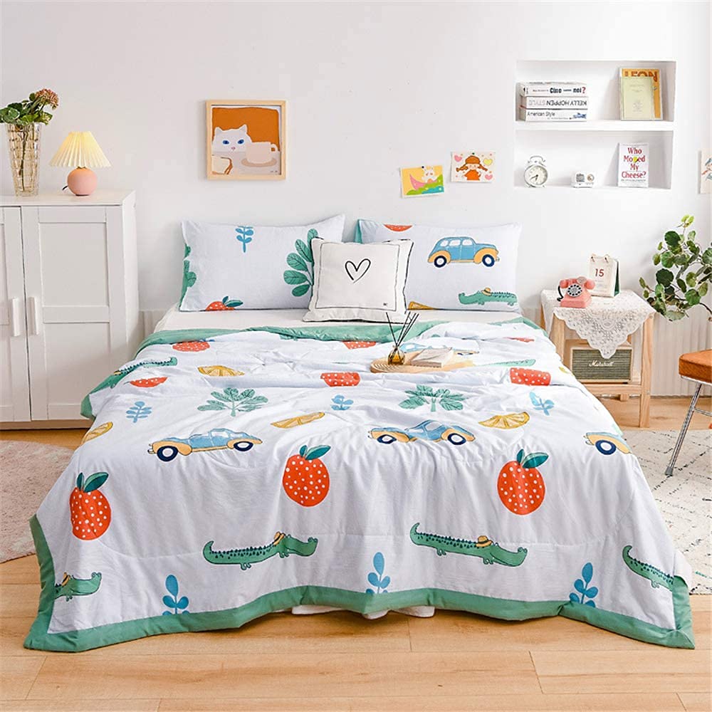 Queen/King/Full Size Lightweight Summer Comforter Set - Modern Geometric Farmhouse Design, Breathable & Comfortable Bedding (180x220cm) - Perfect for Guest Rooms, Dorms & Summer Nights