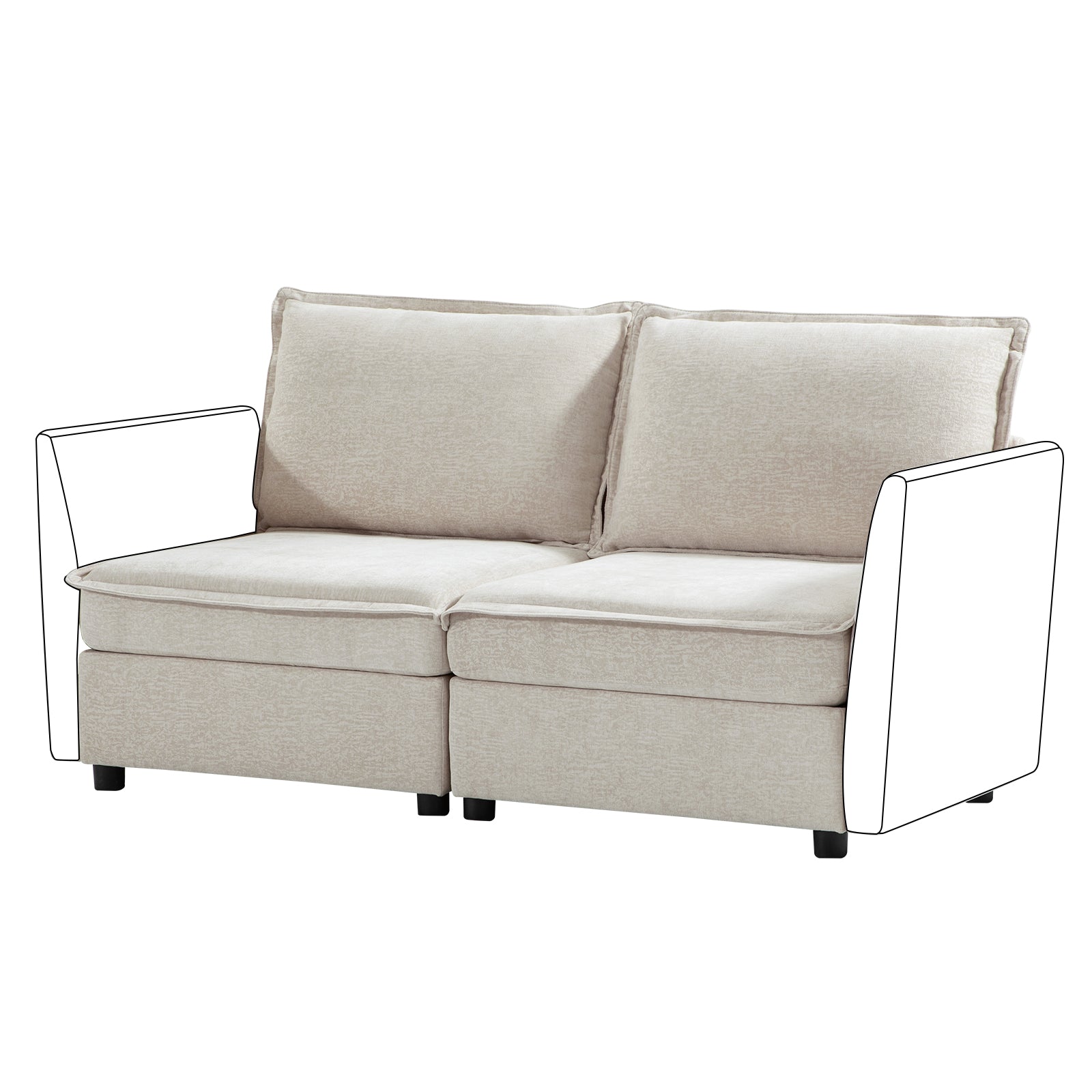 Harmetrix Oversized Soft Sectional Couch Accessories - Cushions, Throws & Covers for Ultimate Comfort | Perfect for Living Room, Family Room & Home Theater