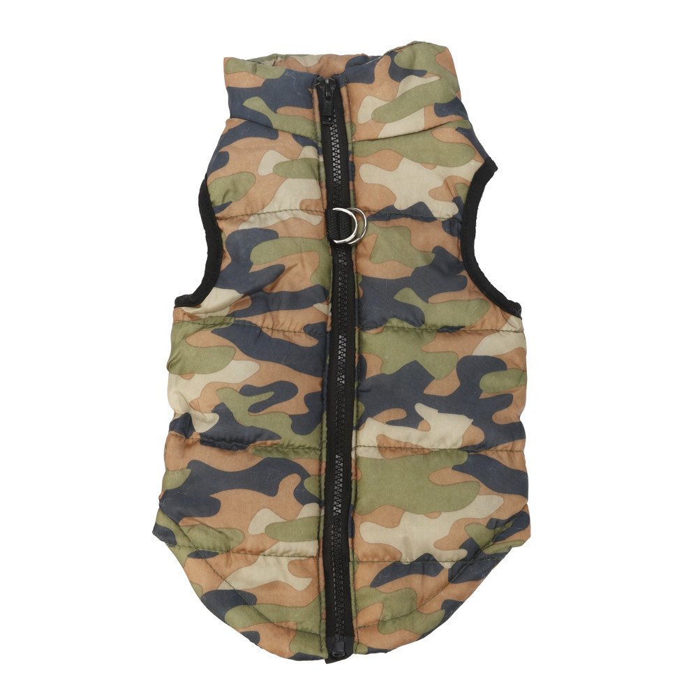 Zip Up Dog Vest - Step-in Dog Jacket with Leash Ring | Winter Warm Sweater for Small Dogs | Waterproof Windproof Outdoor Dog Clothes for Boys & Girls | Perfect for Walking, Hiking & Cold Weather Protection (Size C, L)