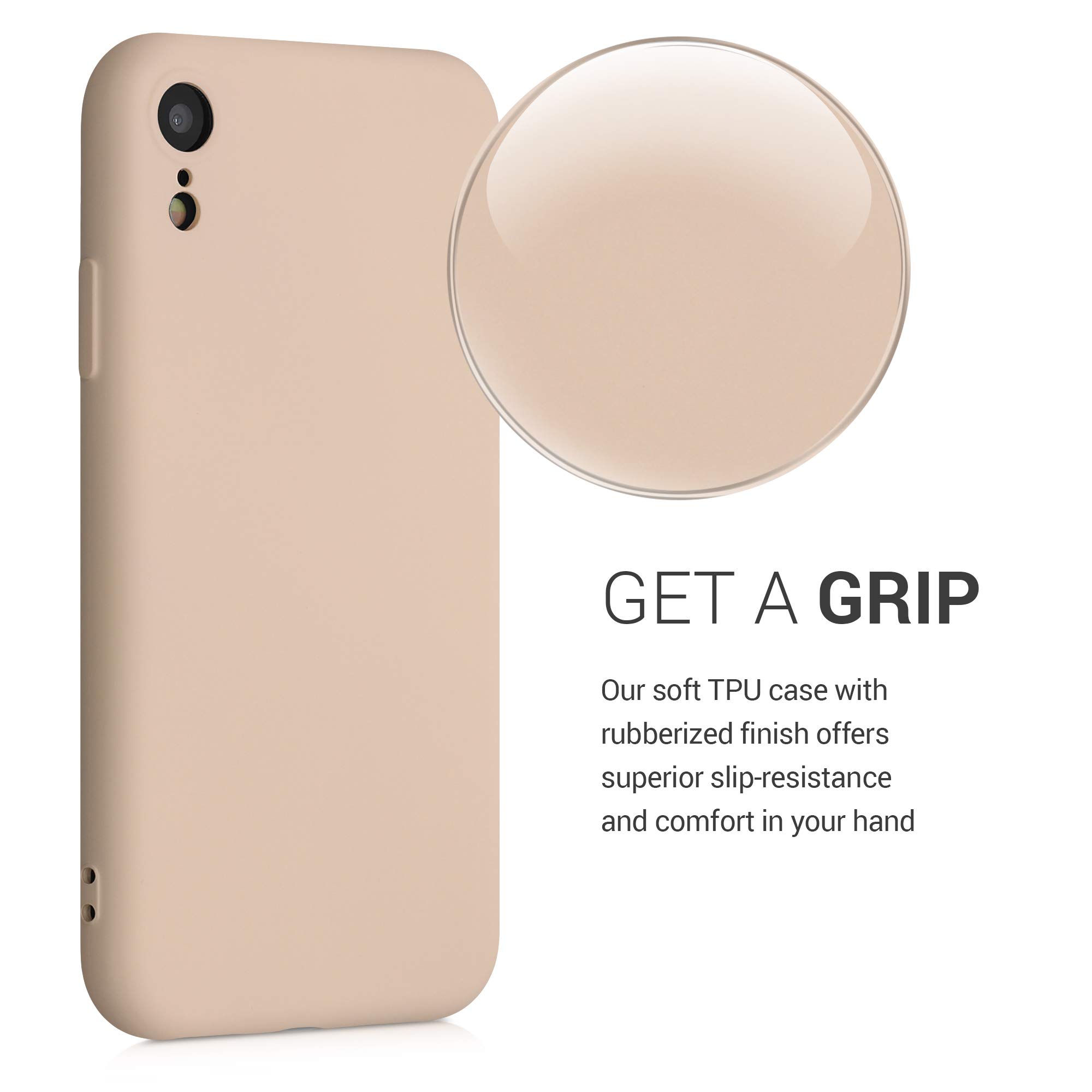kwmobile Slim Protective TPU Silicone Phone Case for Apple iPhone XR - Mother of Pearl Design | Perfect for Everyday Use, Work & Travel