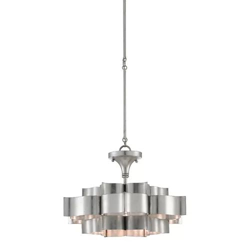 Elegant Lotus 1-Light Chandelier - Vintage Floral Ceiling Light Fixture for Dining Room, Bedroom, or Living Room Decor