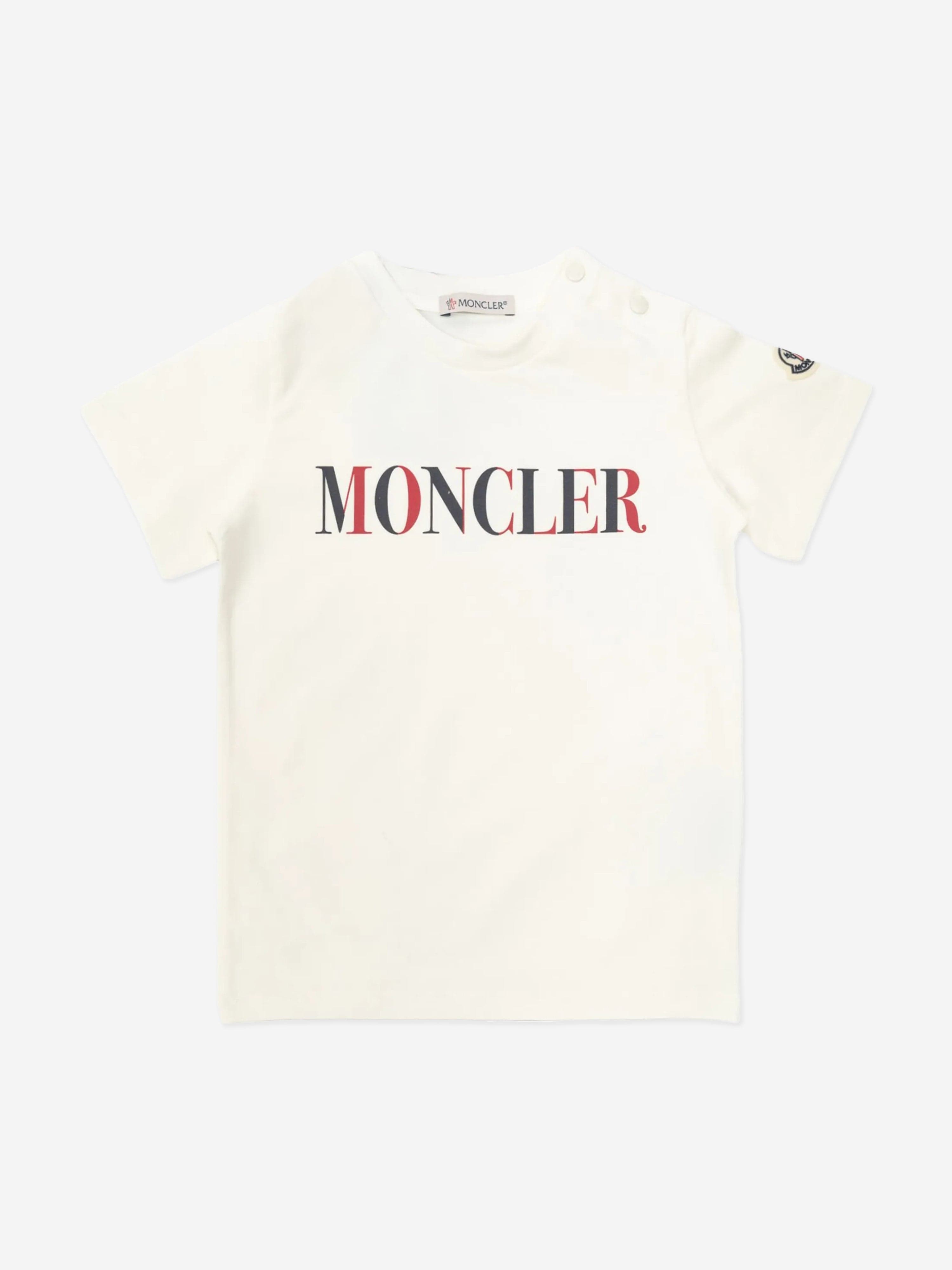 Baby Boys White Logo T-Shirt - Soft Cotton Short Sleeve Tee for Toddlers | Perfect for Playdates, Family Photos & Everyday Wear