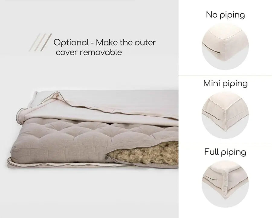 Organic Wool Filled Mattress - 100% Natural Hypoallergenic Bedding for Allergy Relief & Temperature Regulation | Perfect for Eco-Friendly Homes, Baby Nurseries & Luxury Bedrooms