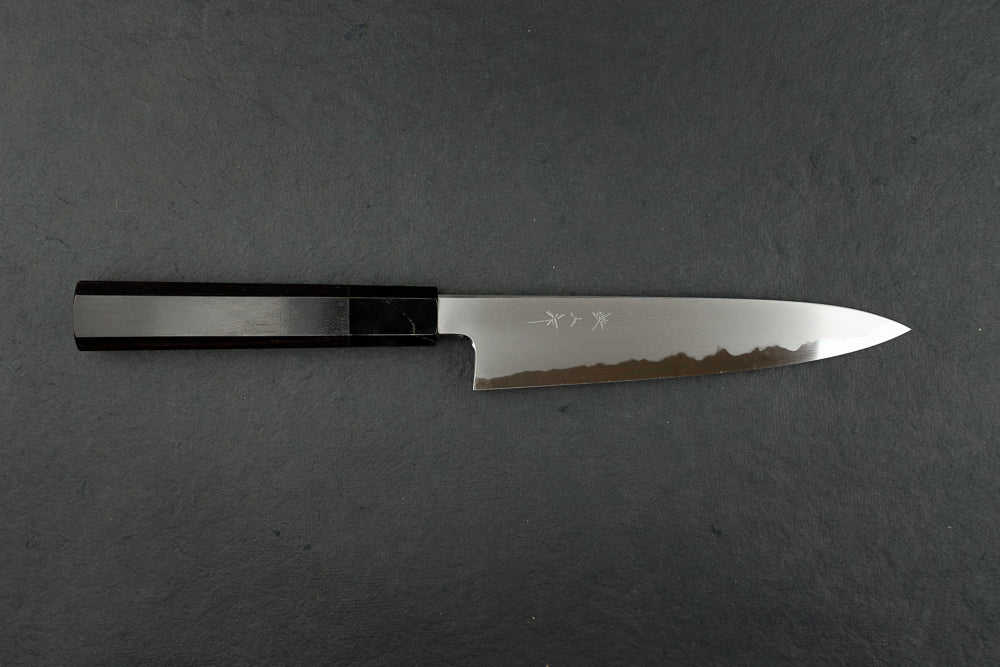 Premium Tetsujin Hamono Aogami Super Blue Steel Kasumi Petty Knife 165mm - Japanese Kitchen Knife for Precision Slicing, Peeling & Garnishing