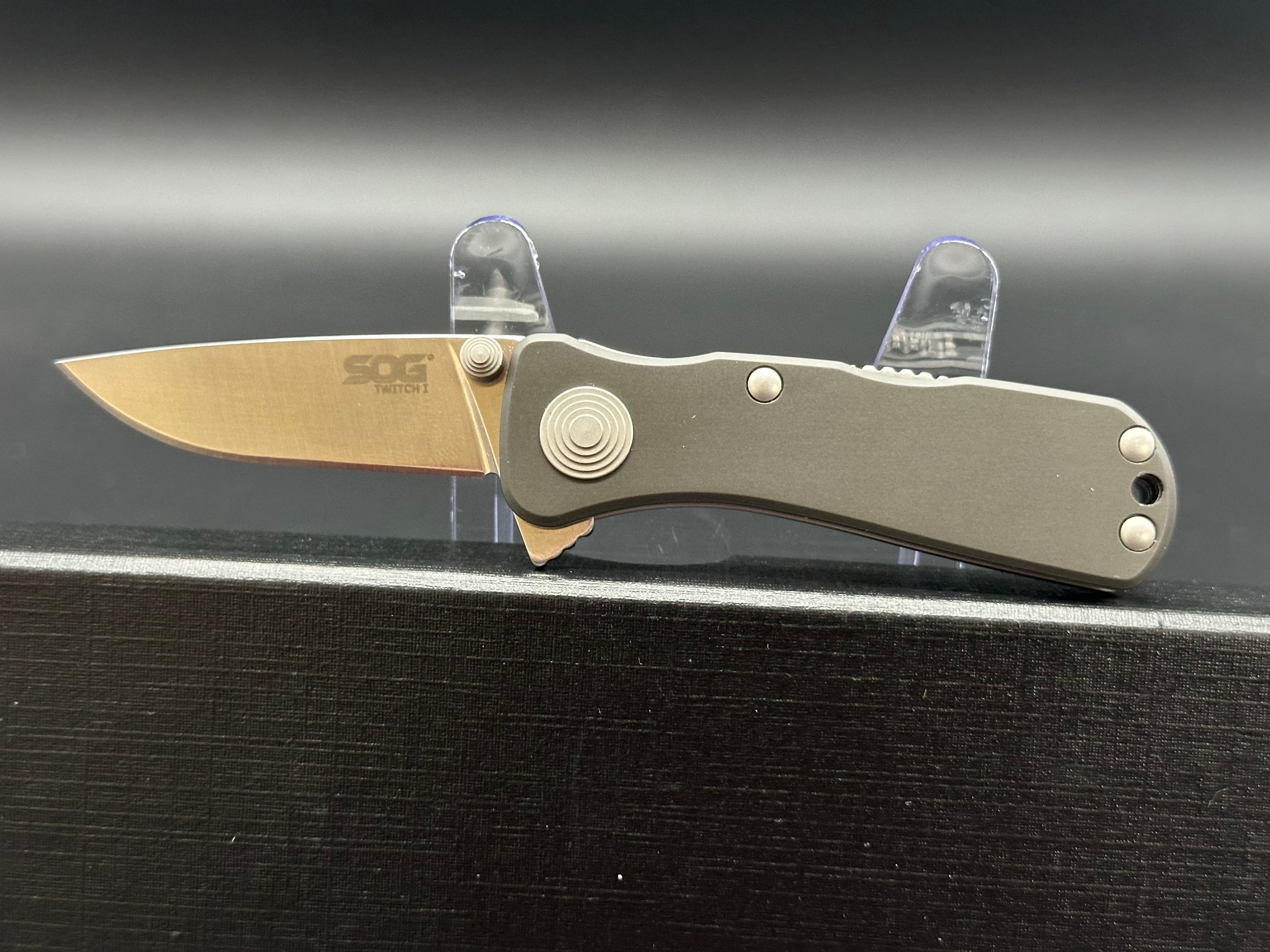SOG Twitch I Assisted Opening Knife - TWI 7 Pocket Knife with 2 Satin Plain Blades | EDC, Outdoor Camping & Survival Gear