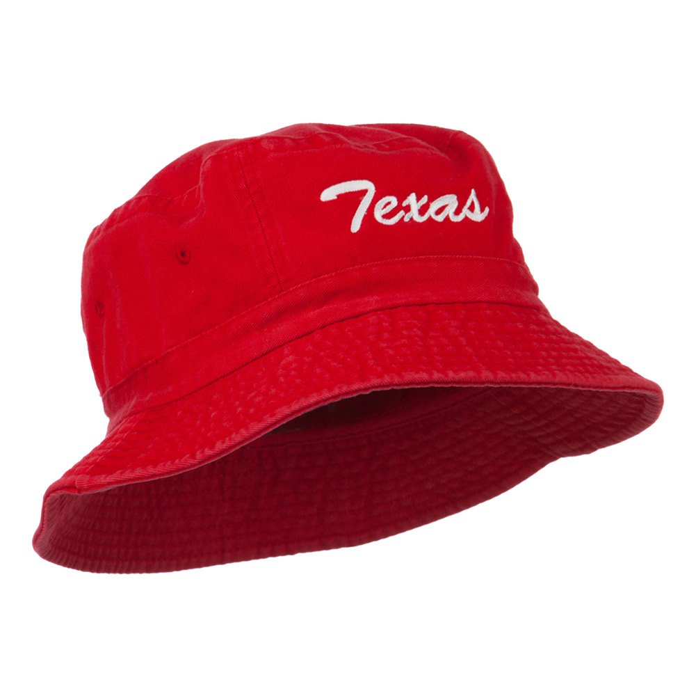 Texas Embroidered Pigment Dyed Bucket Hat for Men & Women - Sun Protection Outdoor Hat for Fishing, Hiking, Beach & Summer Activities - e4Hats.com