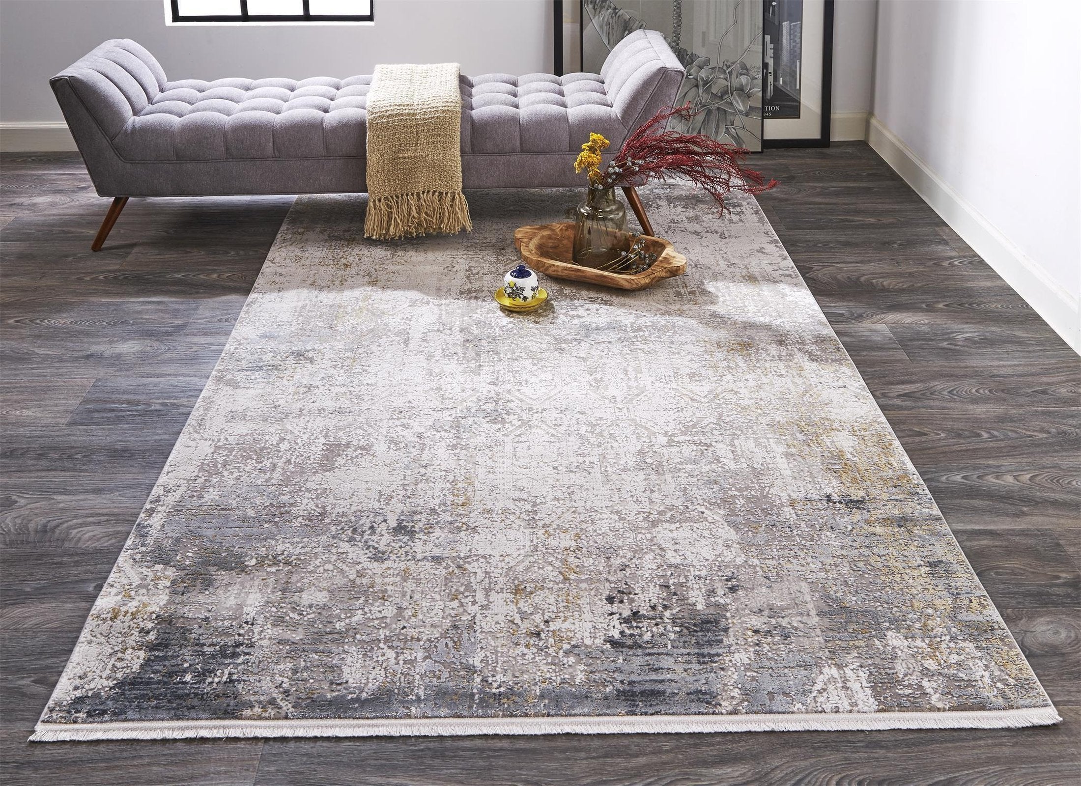 Stylish Cadiz Light Gray Ivory Area Rug - Soft & Durable for Living Room, Bedroom, or Office Decor