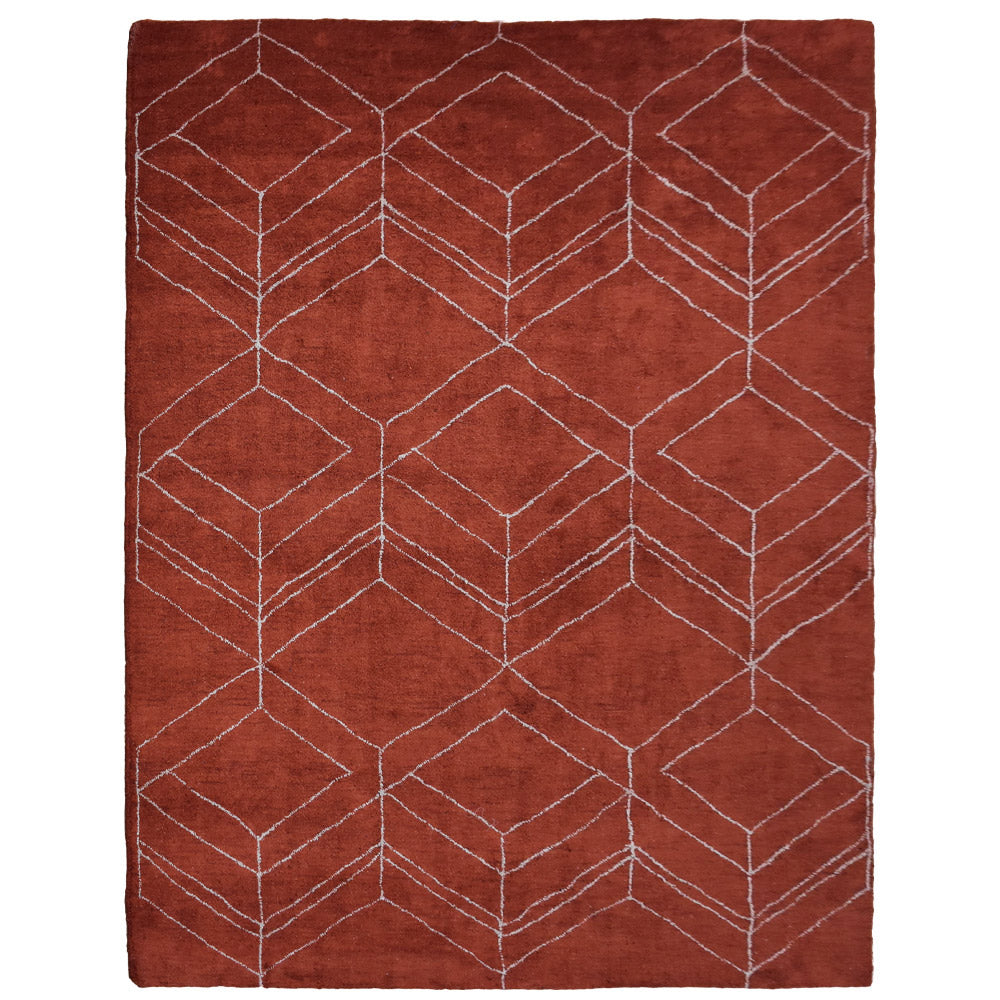 Handmade Prism Hand Knotted Rug - Premium Wool Area Rug for Living Room, Bedroom & Dining Room - Boho Chic Home Decor