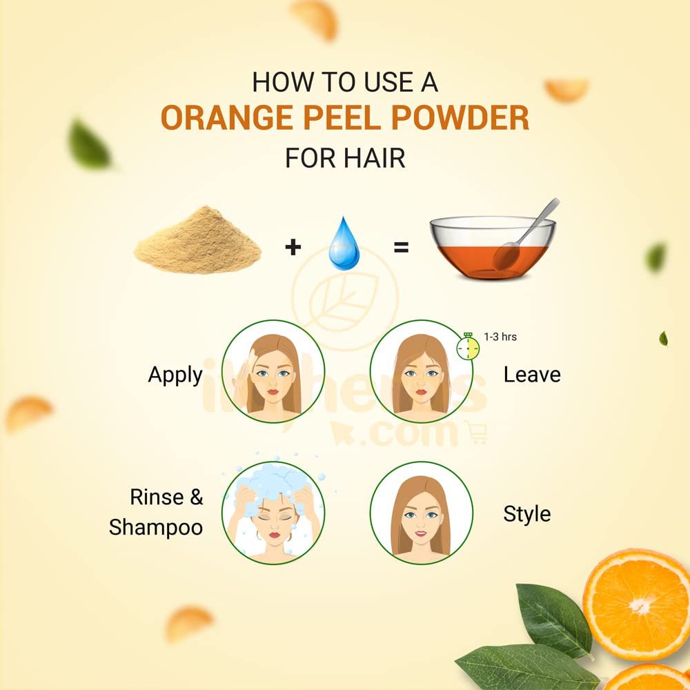 Gulmohar 100% Pure Orange Peel Powder for Skin Care & Brightening - 100g | Natural Face Exfoliator for Glowing Skin, Acne Treatment & Dark Spot Removal