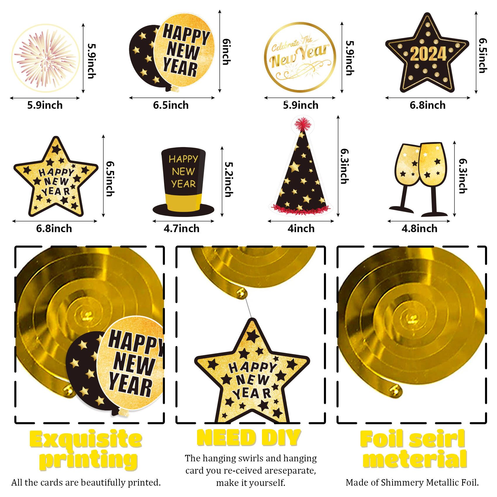 2025 New Year Party Decorations - Festive Banner, Ceiling & Home Decor for Holiday Celebrations | Perfect for Christmas, New Year's Eve & Winter Party Decorating