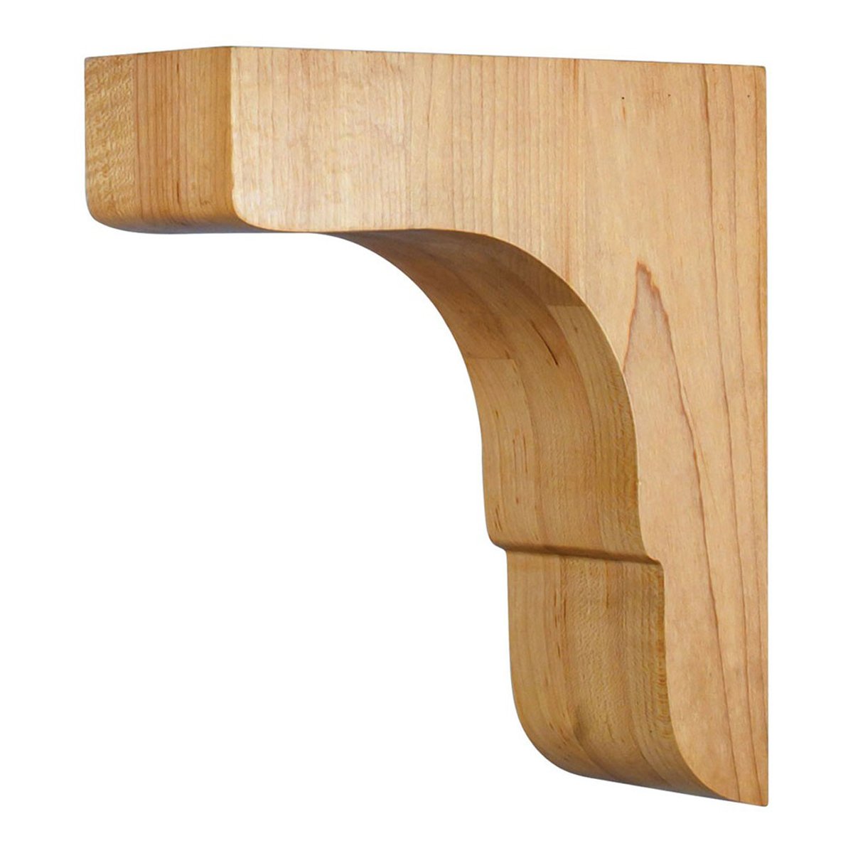Hardware Resources 3x8x9 Cherry Wood Minimalist Corbel Bracket - Decorative Shelf Support for Kitchen Cabinets, Bookshelves, and Floating Shelves