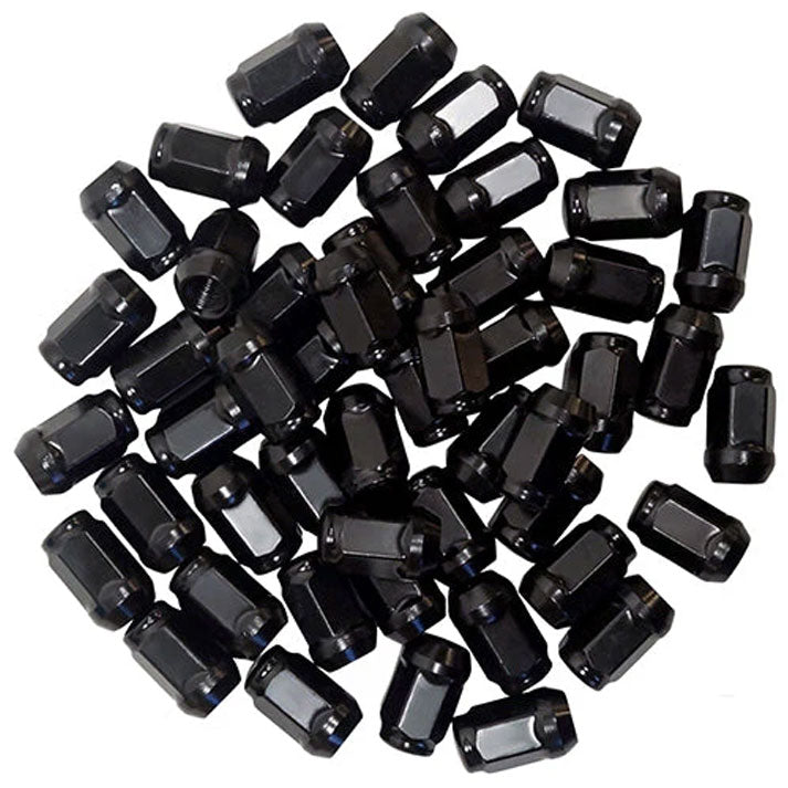 100pcs 10X1.25 4 Lug Black Wheel Nuts - 14MM Hex Size 1.11 for Car, Truck & SUV Wheel Replacement & Maintenance