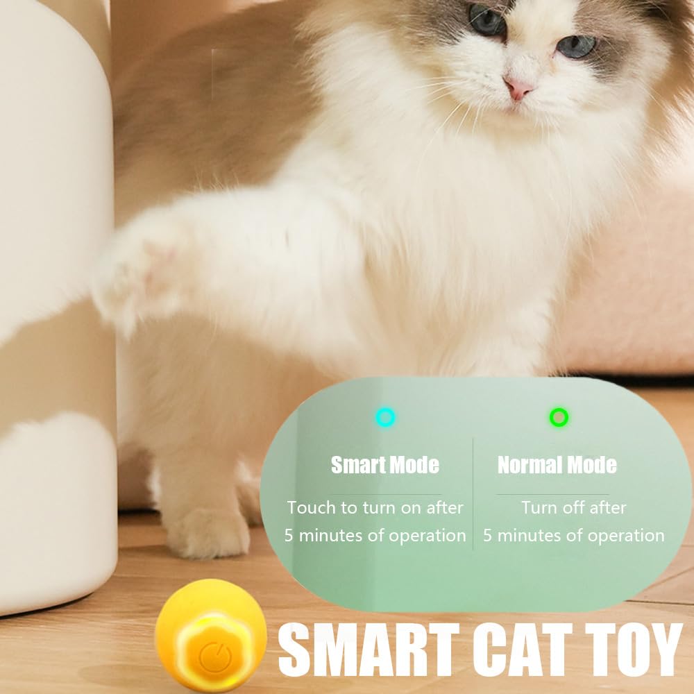Speedy Panther Interactive Cat Ball Toy - USB Rechargeable LED Cat Toy for Indoor Play