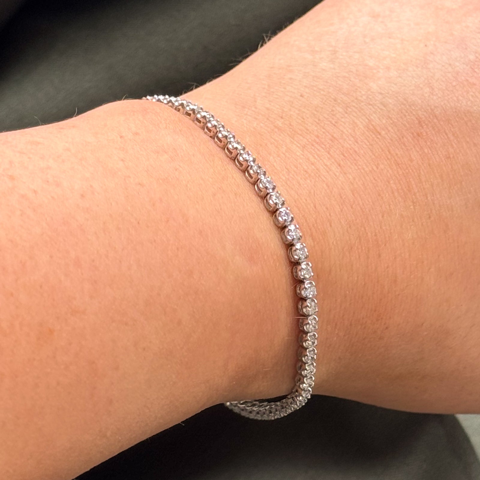 Diamond Tennis Bracelet for Women - 0.50ctw Illusion Set | 7 Inches | Elegant Jewelry Gift for Anniversary, Wedding & Special Occasions