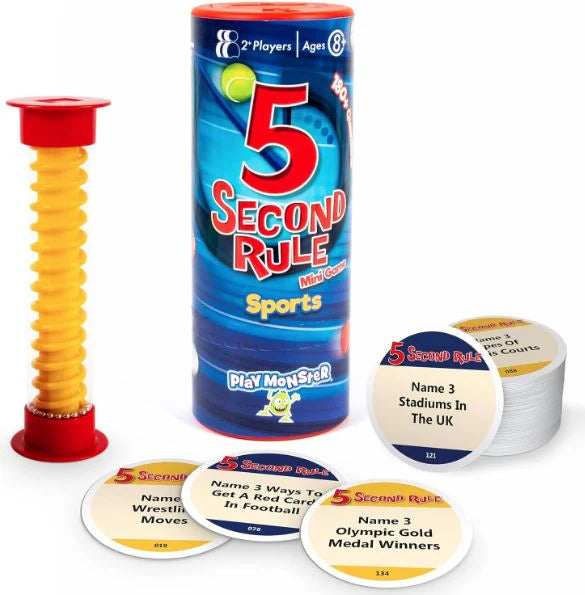 5 Second Rule Mini Game - Fun Family Party Board Game for Kids & Adults - Perfect for Game Nights, Gatherings & Team Building Activities