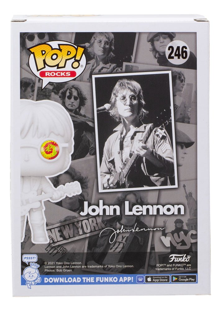 John Lennon Funko Pop! Vinyl Figure #246 EE Exclusive - The Beatles Music Collectible for Fans, Gift Idea & Display Piece for Home, Office & Music Room Decor