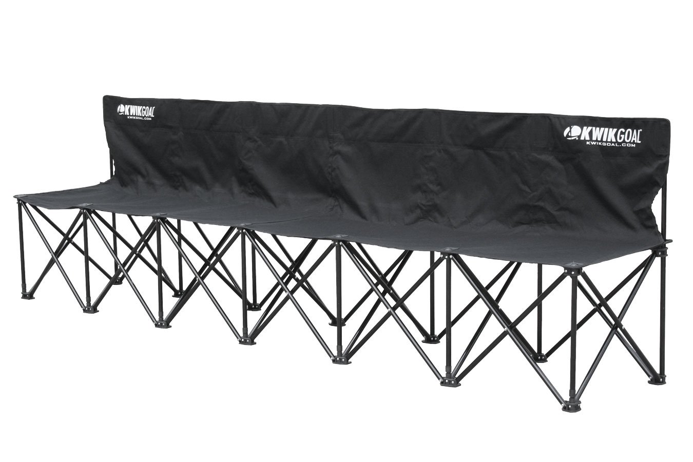 Kwik Goal 6-Seat Portable Soccer Team Bench - Folding Sideline Bench for Sports Games, Training & Outdoor Events - Perfect for Soccer, Football, Baseball & Youth Sports