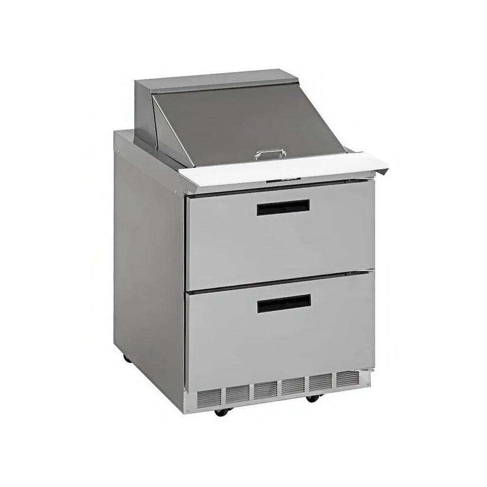 Delfield D4427N 12M TH2 27 Mega Top 2 Drawer Commercial Refrigerated Prep Table for Salad & Sandwich - Scratch & Dent - Perfect for Restaurants, Delis & Cafes