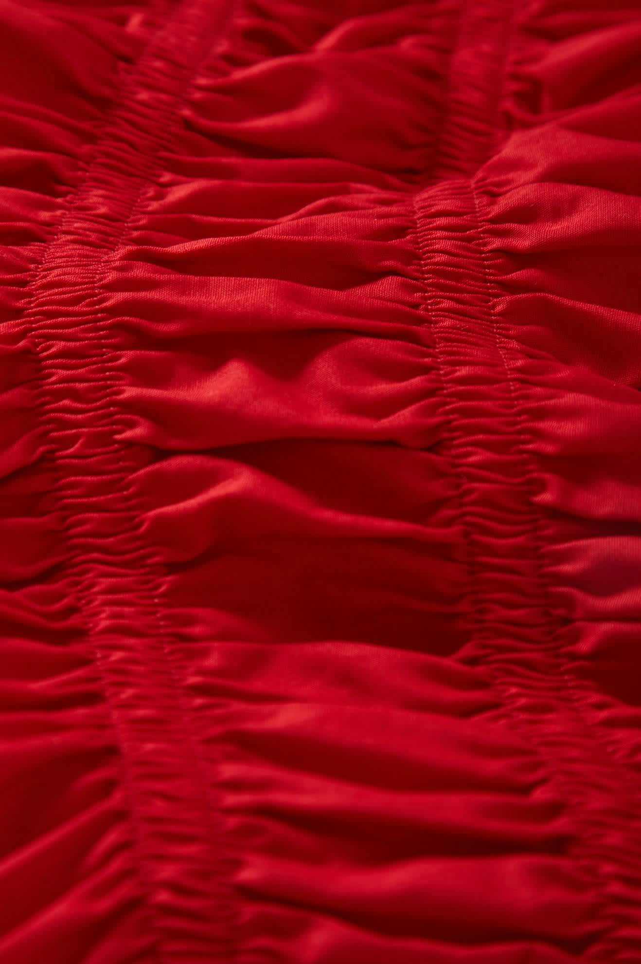 Eden Women's Smocked Blouse in Crimson Red - Perfect for Casual Outings, Date Nights & Summer Fashion