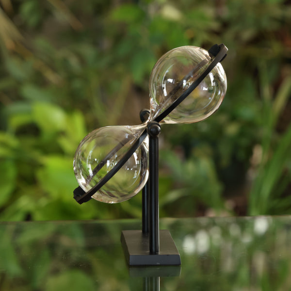 Figure Eight Rotating Hourglass Urn - Elegant Memorial Keepsake for Home, Office & Meditation Spaces