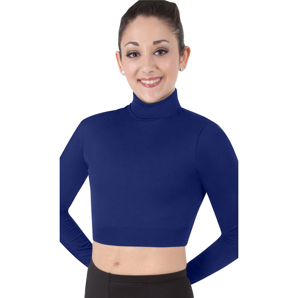 Body Wrappers Women's Long Sleeve Crop Top - Stretchy Comfort Fit Workout Shirt for Yoga, Gym & Casual Wear