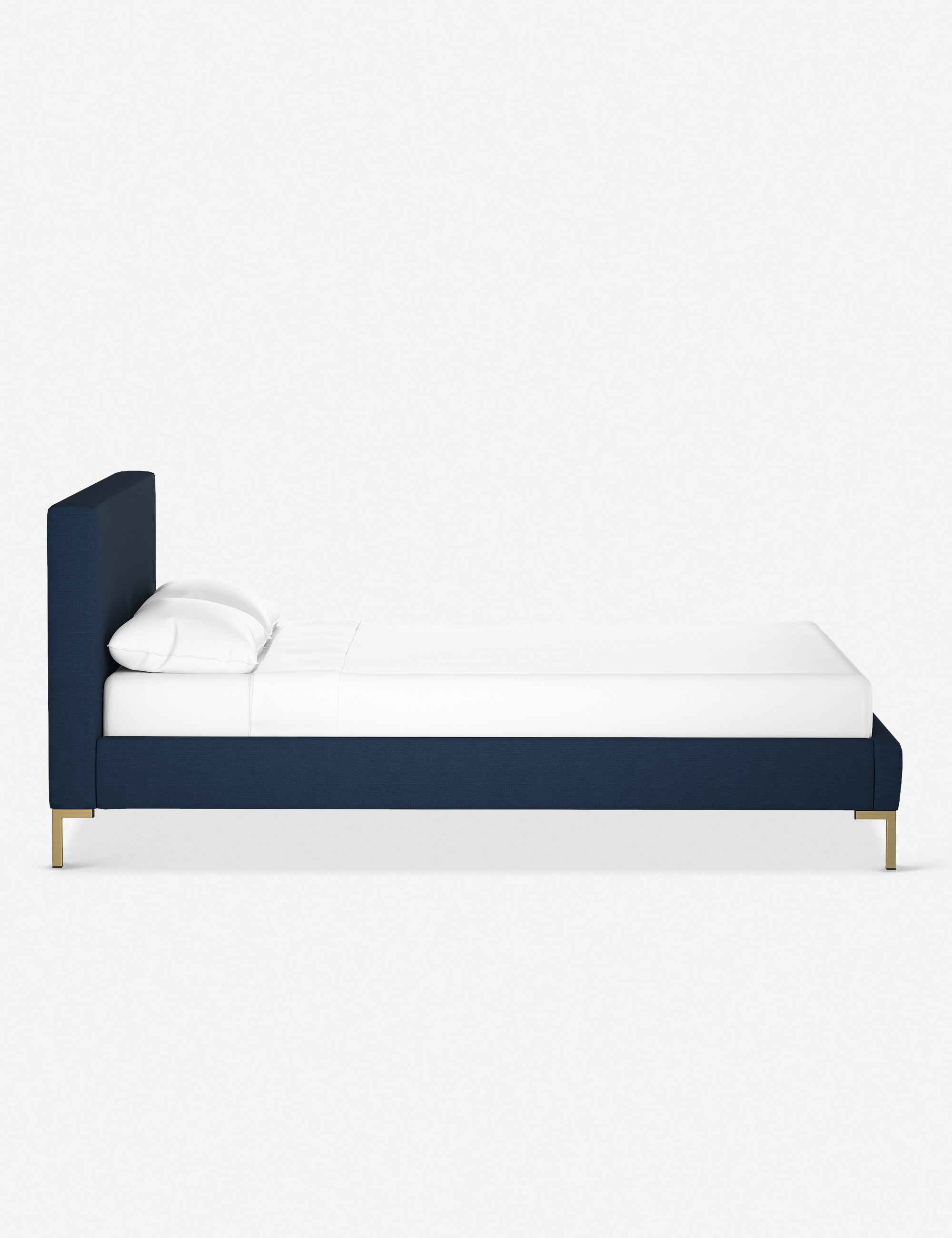 Deva Queen Size Platform Bed Frame with Wooden Slats - Modern Minimalist Bedroom Furniture for Small Spaces & Apartments | Sturdy Support & Easy Assembly