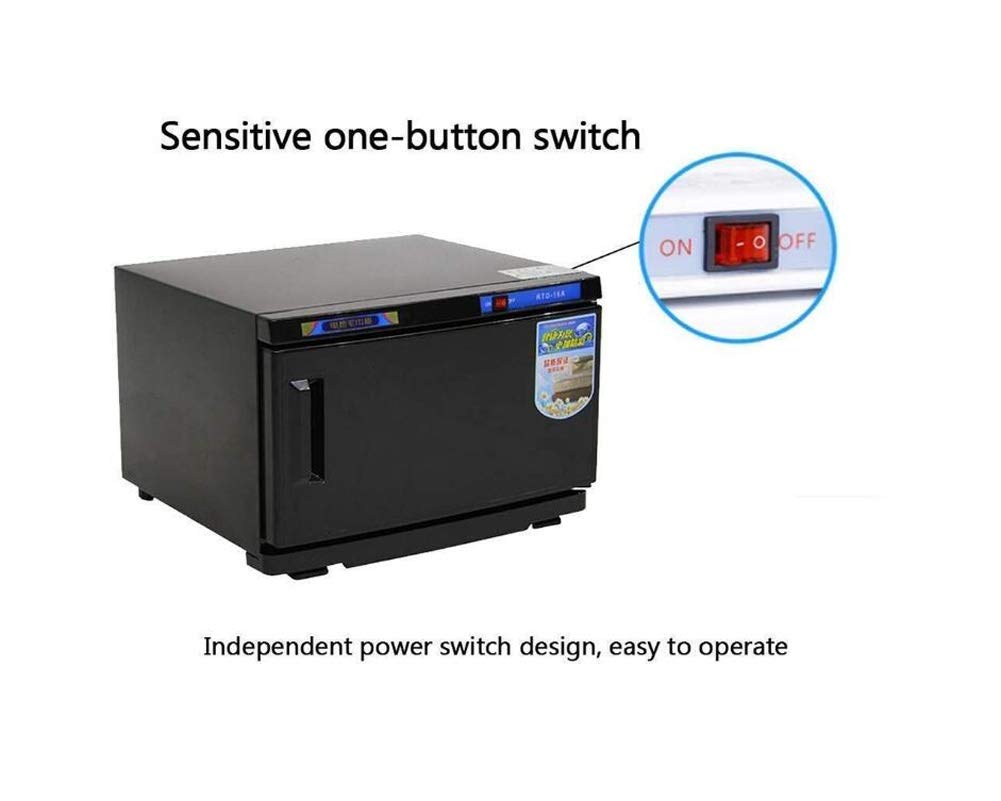 16L/32L Professional Hot Towel Warmer Cabinet - Electric Towel Sterilizer & Facial Spa Steamer for Beauty Salon, Hotel, Home & Barber Shop - High Temperature Disinfection (Black, 16L) - Perfect for Facial Treatments, Spa Days & Hygienic Towel Warming