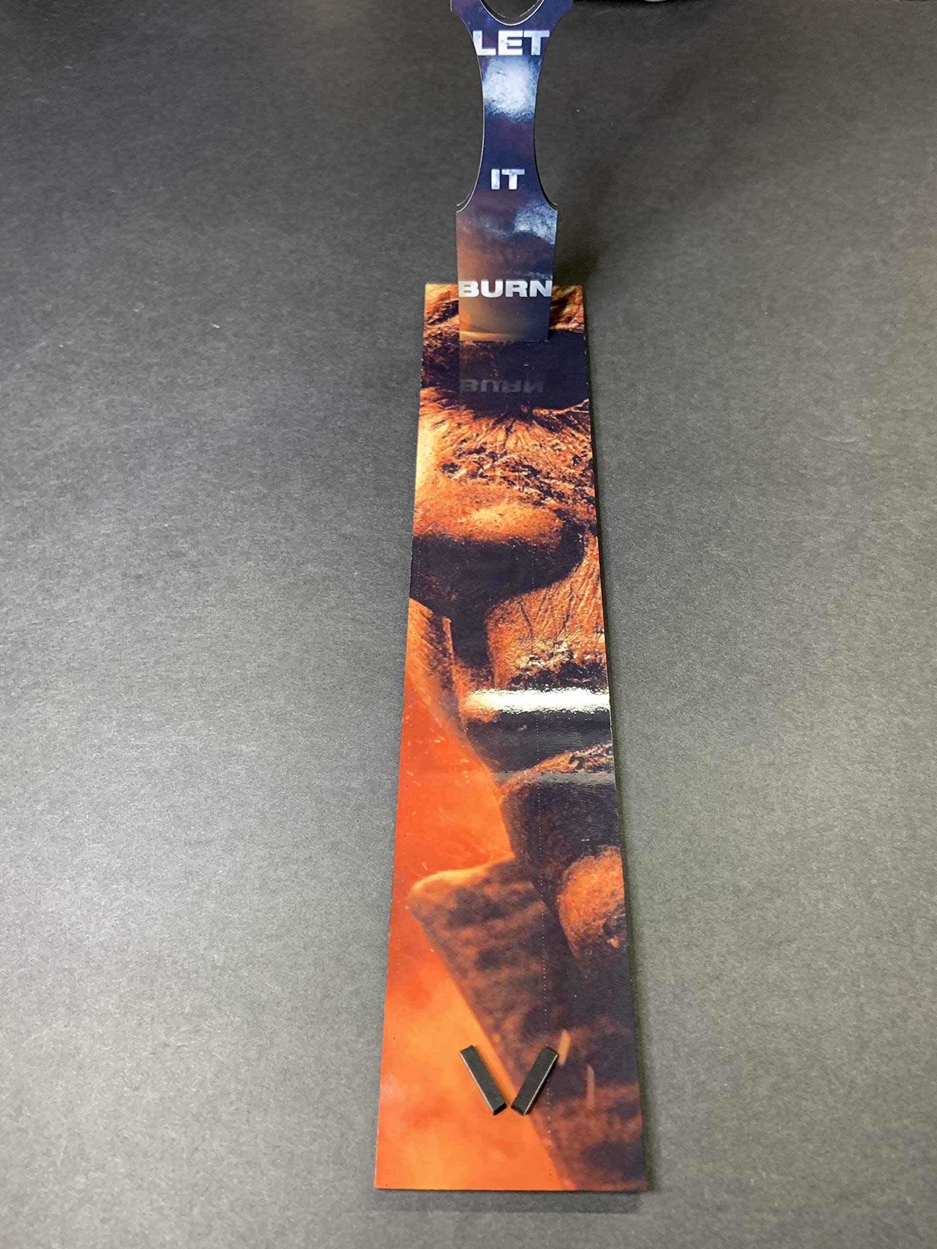 Halloween Kills Knife with Sublimated Stand - Horror Movie Collectible, Cosplay Prop, Halloween Decoration for Parties and Themed Events