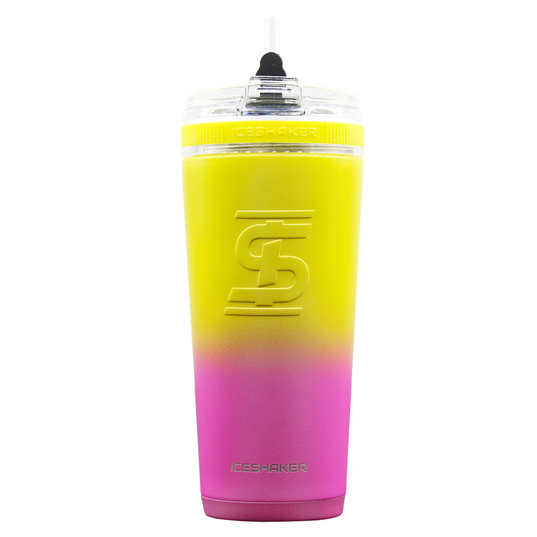 Custom 26oz Flexible Water Bottle with Flamingo Design - Leakproof & Durable for Gym, Hiking & Outdoor Activities