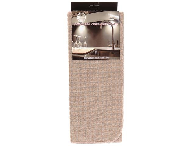 IH CASADECOR Taupe Microfiber Drying Mat for Dishes - Super Absorbent Kitchen Counter Mat - Non-Slip Water Absorbing Mat for Dishes, Countertops & Sink Area - Perfect for Kitchen, Dining Room & Bar Use