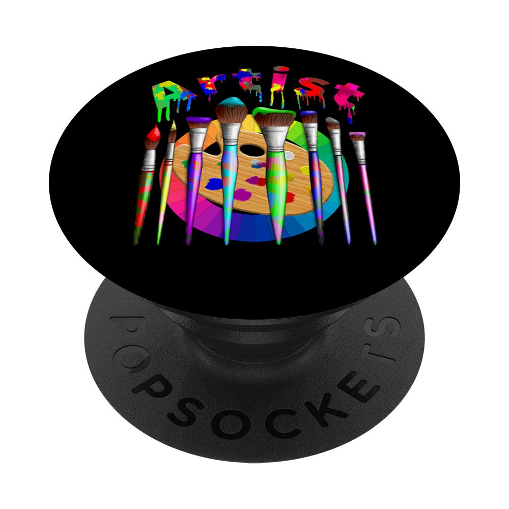 Artist Color Wheel - Professional Paint Mixing Guide with Brushes & PopSockets Phone Grip Stand for Artists, Designers | Perfect for Painting Classes, DIY Art Projects & Phone Protection