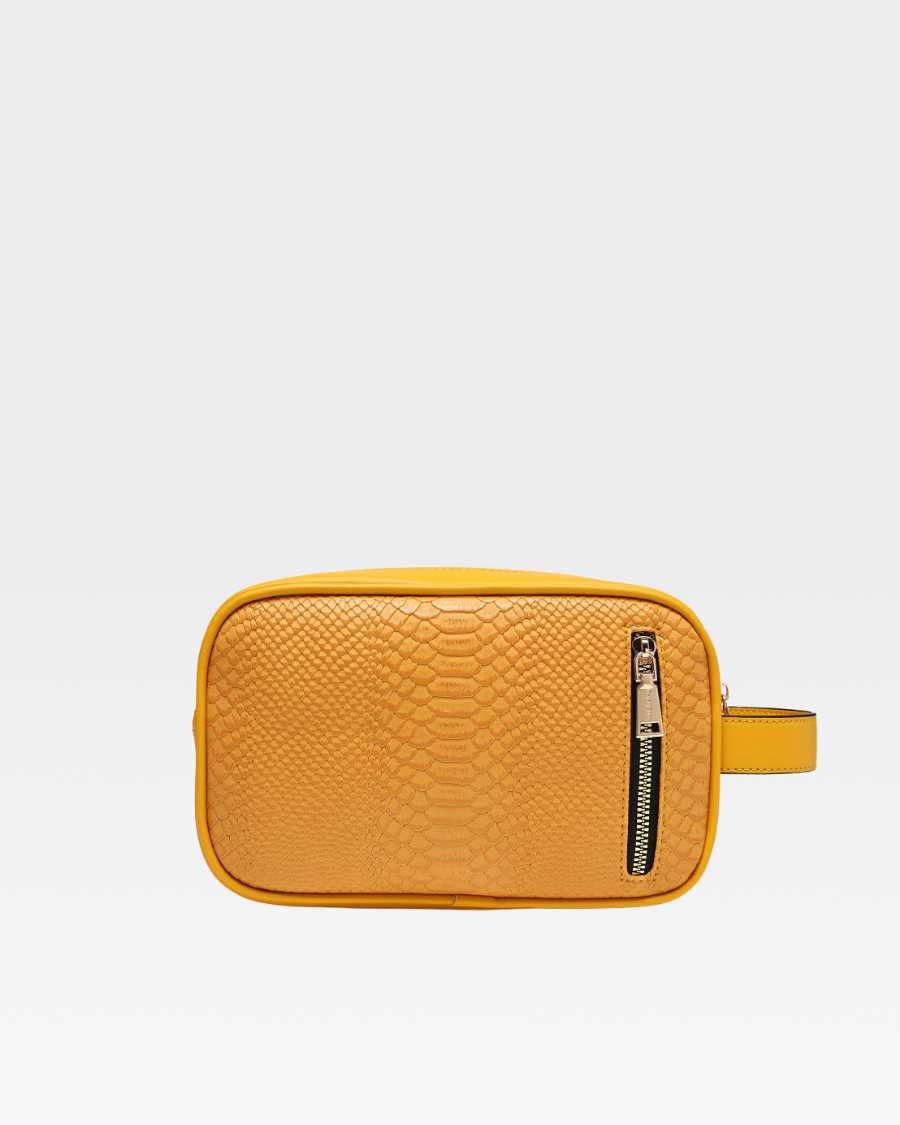 Apollo 1 Mustard Toiletry Bag for Travel - Waterproof Hanging Cosmetic Organizer with Multiple Pockets for Men & Women