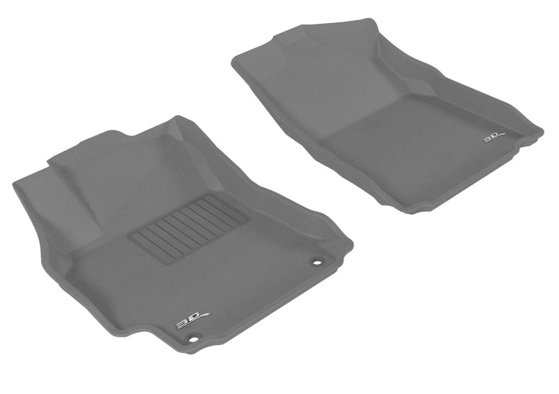 3D MAXpider Custom Fit Floor Mats for 2012-2014 Toyota Camry & Camry Hybrid - Kagu Series 1st Row All-Weather Car Mats (Gray) - Perfect for Daily Commuting, Road Trips & Winter Protection
