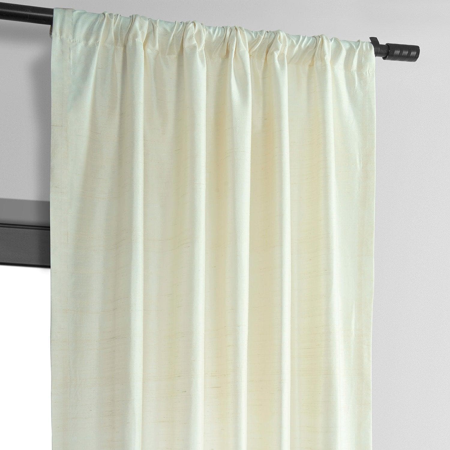 Luxury Pearl Textured Dupioni Silk Blackout Curtains - Elegant Room Darkening Drapes for Bedroom, Living Room & Home Theater