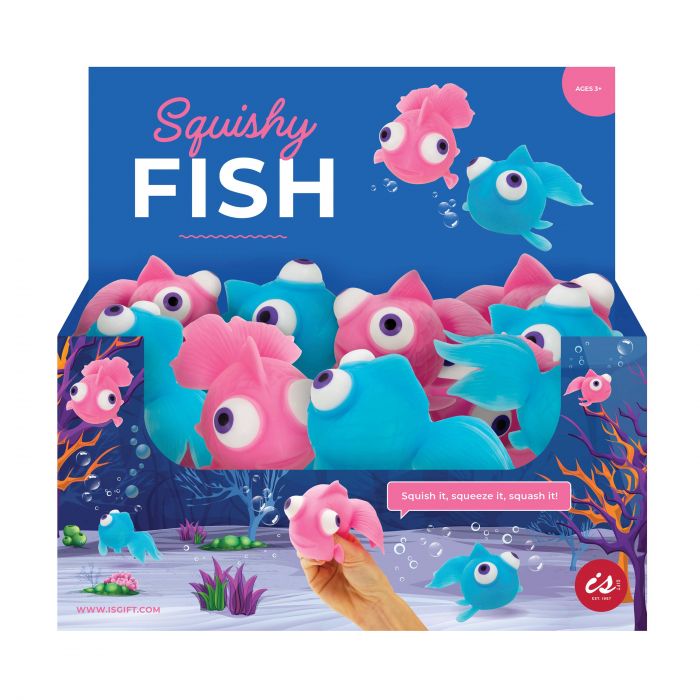 Squishy Fish Sensory Toy for Kids - Stress Relief & Anxiety Relief Fidget Toy - Perfect for Autism, ADHD, Calming & Focus - Fun Sensory Play for Home, Classroom & Travel