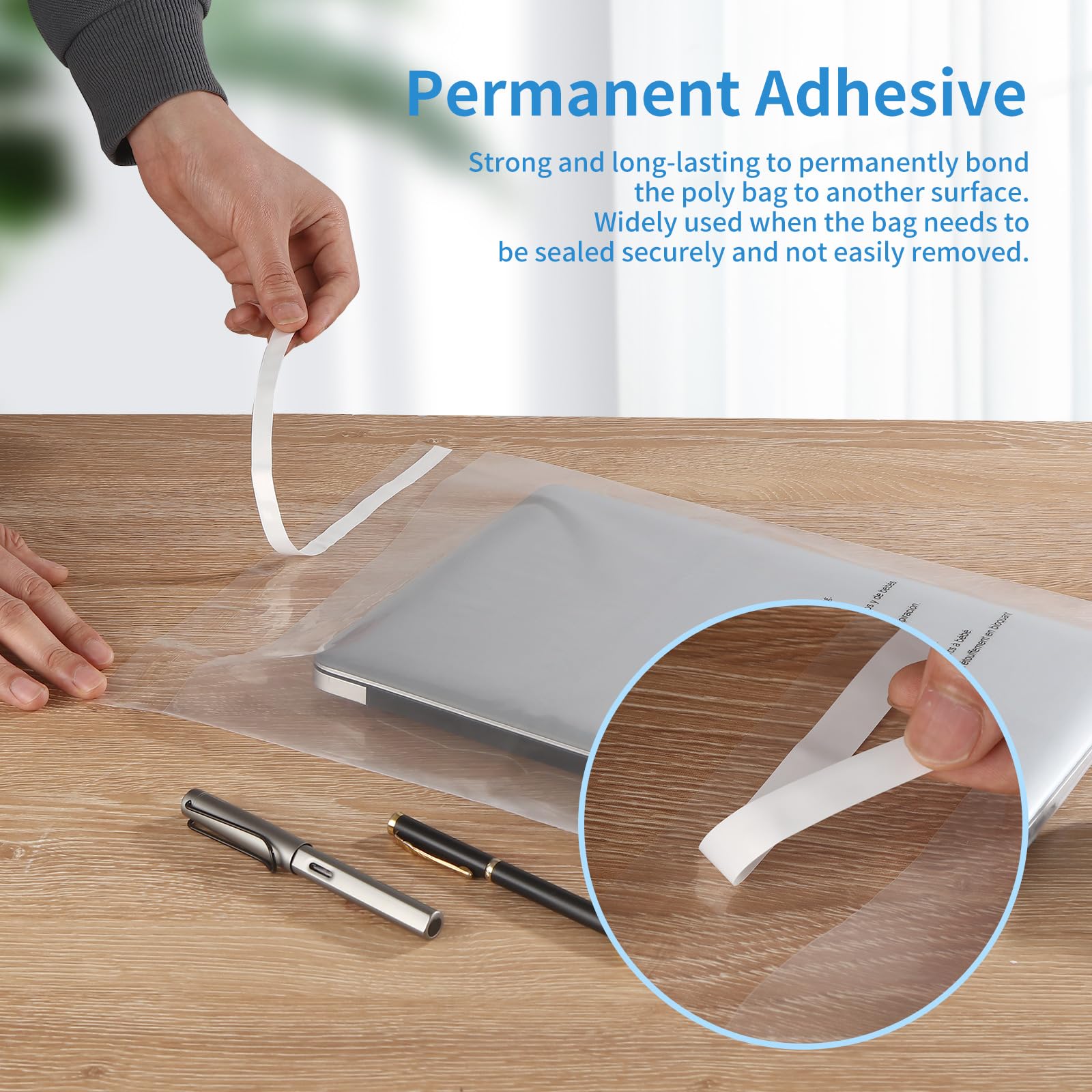 iMailer 100 Pcs 13x15 Inches Clear Poly Bags with Suffocation Warning - 1.6 Mil Self Seal Shipping Bags for Clothing, Shirts, Packaging - Permanent Adhesive - Perfect for Ecommerce, Retail Stores & Online Sellers
