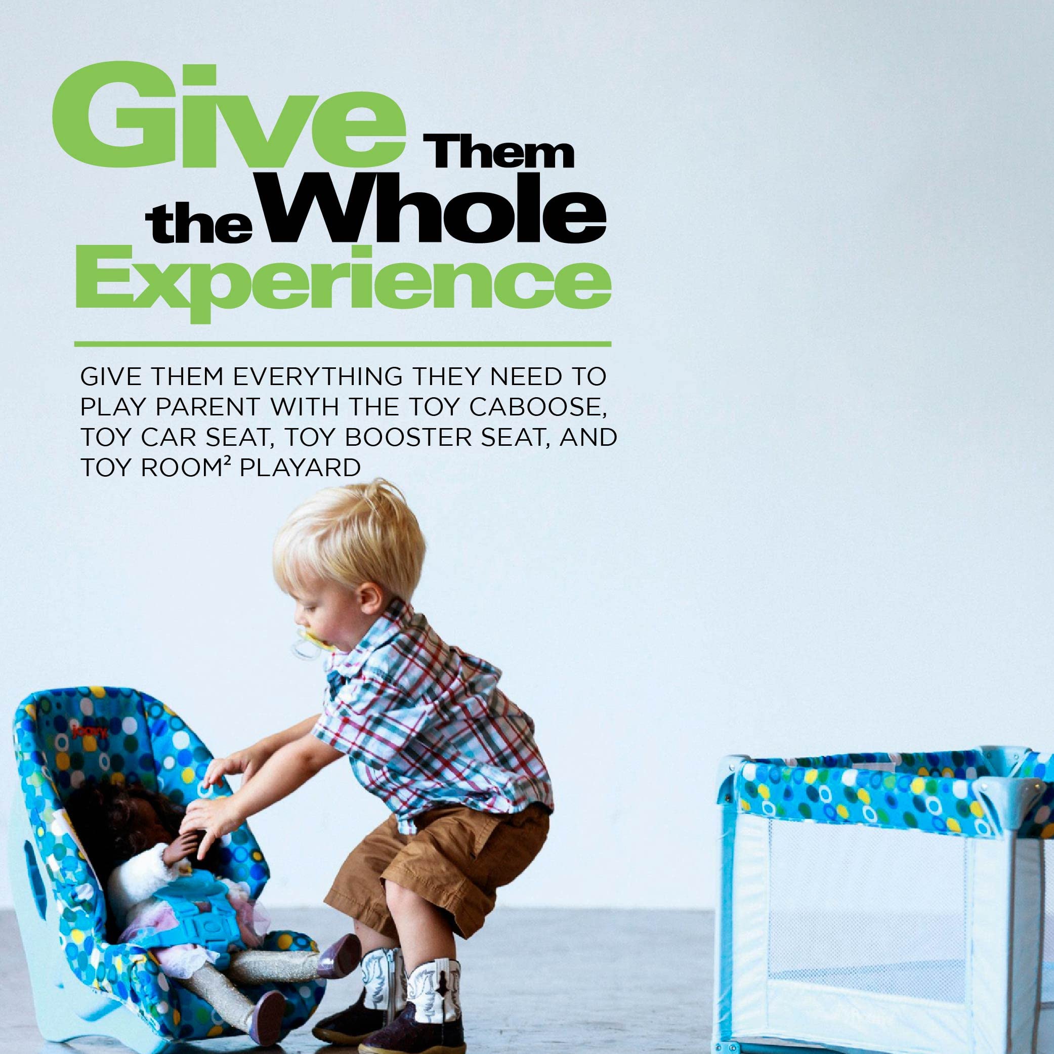 Joovy Toy Booster Car Seat for Toddlers - Safe & Comfortable Blue Booster Seat for Kids Travel, Dining & Road Trips