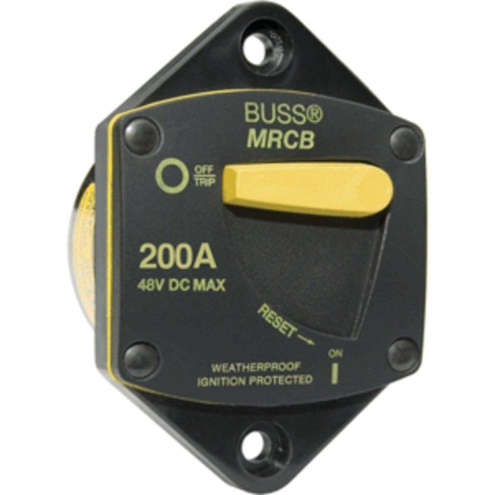 Blue Sea 7049 200 Amp Panel Mount 187 Series Circuit Breaker - Marine & RV Electrical Protection for Boats, Yachts, and Off-Grid Power Systems